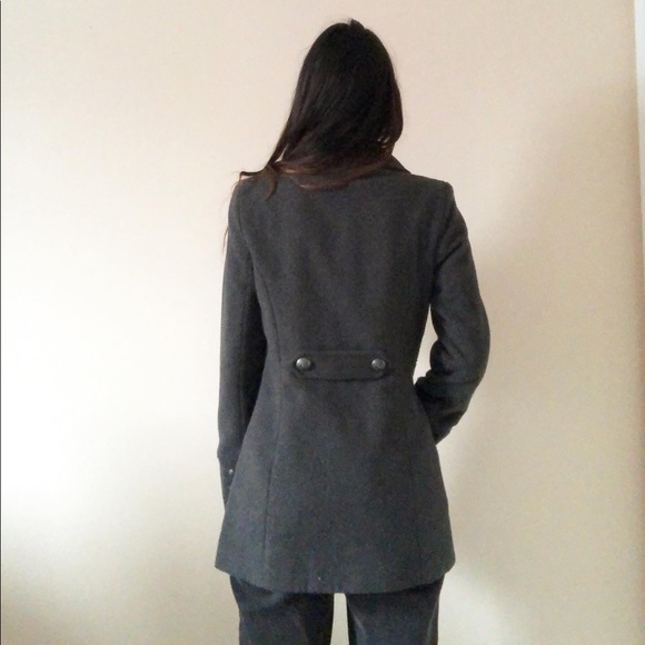 Grey double breasted coat - Picture 7 of 8